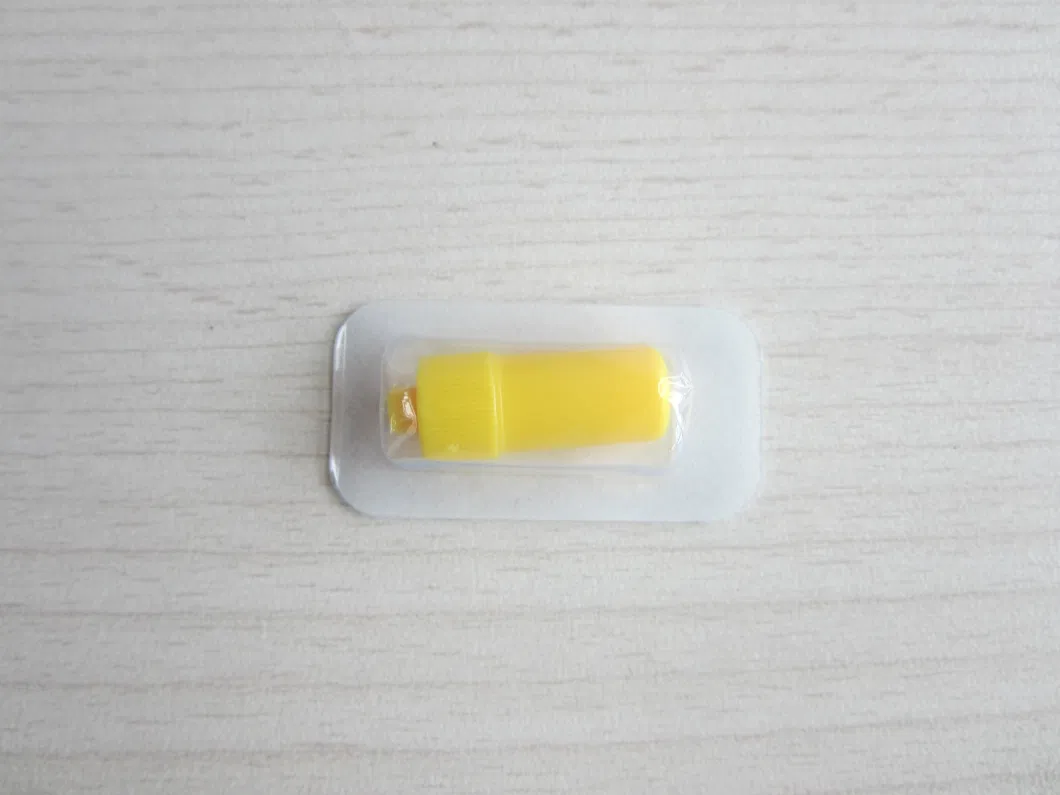 CE Certified Medical Consumables for Heparin Cap Disposable Yellow Heparin Caps